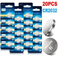 20Pack PHILIPS LITHIUM Battery 3V CR2032 2032 BR2032 DL2032 Button Cell Remote