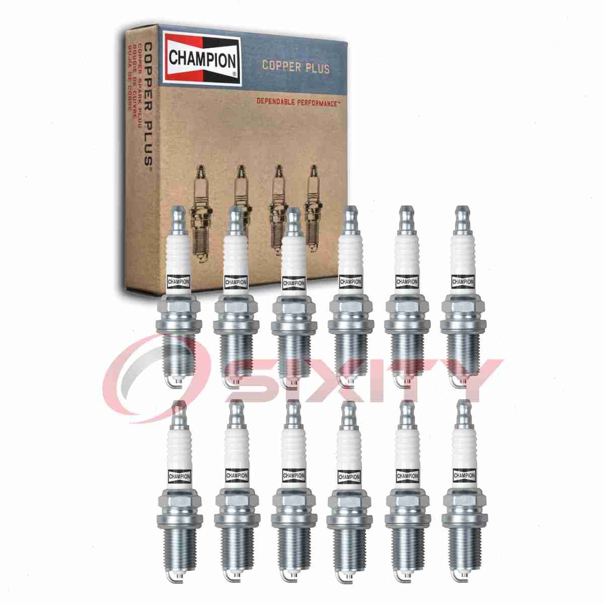 12 pc Champion Copper Plus Spark Plugs for 2014 Mercedes-Benz CL600 Ignition hm