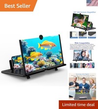 20" Screen Magnifier for Cell Phone, 3D HD Magnifying Projector Screen Enlarg...
