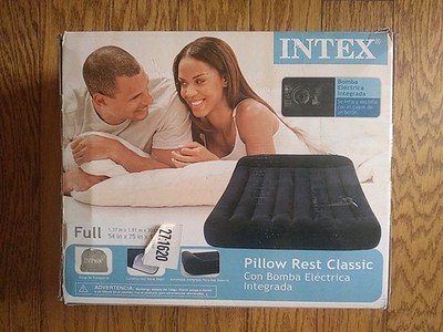 INTEX PILLOW REST CLASSI WITH BULT-IN ELECTRIC PUMO. FULL SIZE.