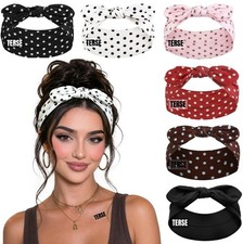 Polka Dot Headbands for Women Trendy Women Hair Accessories: 6 Packs Cute Bow...