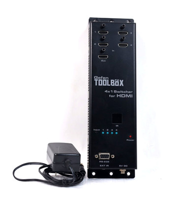 Gefen Toolbox 4x1 Matrix for HDMI GTB-MHDMI1.3-441-BLK (Black) With PSU u223