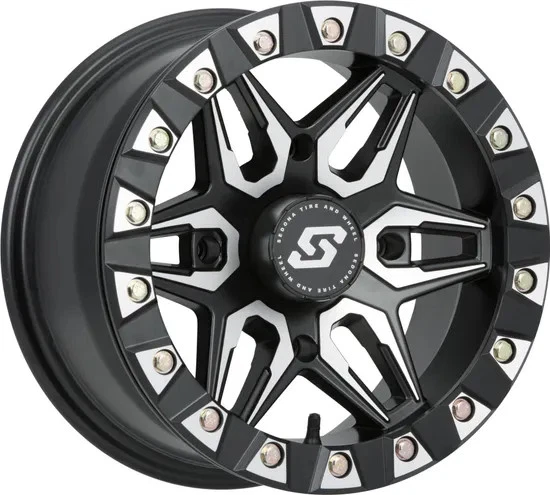 Llanta Sedona Split 6 plateada 14x7 4/110 5+2 Hisun Motors Corp USA Forge 400 16-17 Foto 3 de 4