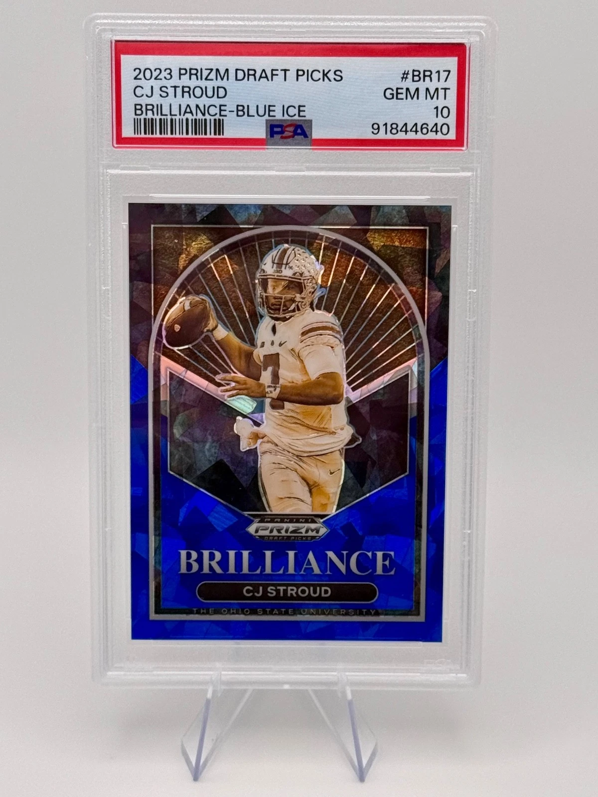 CJ Stroud Panini Prizm Draft Picks Brilliance #BR17 Blue Ice