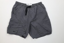 Vintage Y2K Columbia Mens Size Medium Belted Lined Above Knee Cargo Shorts Gray