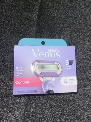 Gillette Venus Swirl & Platinum Deluxe Women's Razor Blade Refills 4 Count NEW