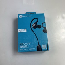 JLab Fit Sport Bluetooth Wireless Earbuds - Black 10 Hours Playtime Open Box