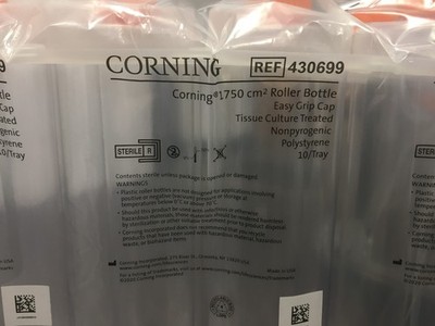 Corning 430699 Roller Bottle 1750cm² Polystyrene /Easy Grip Cap