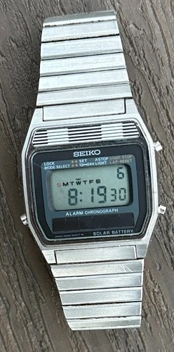 Rare Vtg Seiko A628-5009 Solar Battery Digital Watch works - Read Description