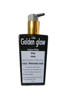 Golden Glow ACTIVE WHITE + GLUTA Body Milk 500ml Lotion Intensive Extra Whitenin
