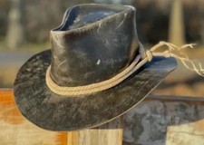Handgefertigter Cowboyhut aus echtem Rindsled...
