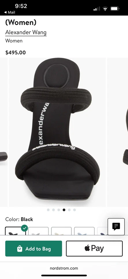 Alexander Wang Julie Scrunchie Ankle Strap Sandal 37.5 - Image 2 of 3