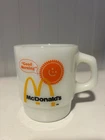 McDonald's Vintage Milk Glass Mug Good Morning White 8oz
