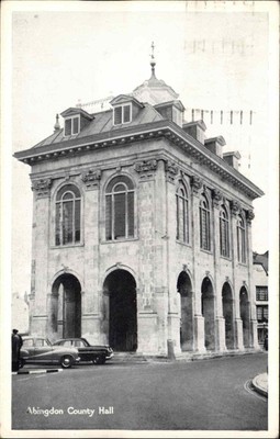 Abingdon Oxfordshire County Hall Automobiles Real Photo Vintage Postcard