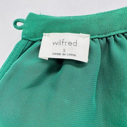 Camicetta top Aritzia Wilfred Patrice verde taglia S buco della serratura romantica glam preppy nuova con etichette - Foto 5 di 9