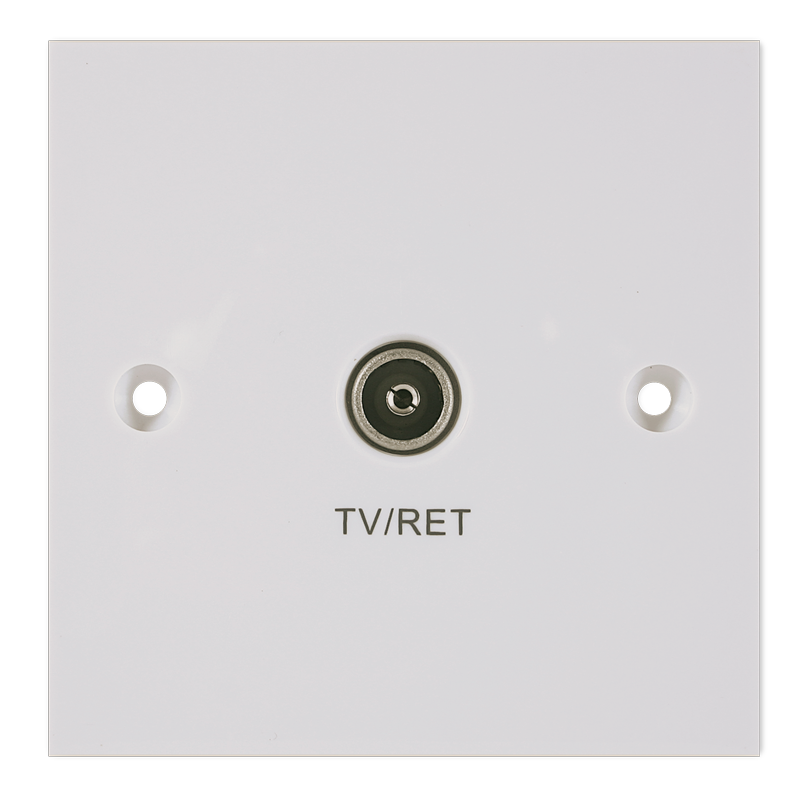 Tv Aerial Socket Faceplate Female Coaxial Socket  Screened IEC Single Triax
