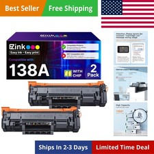 138A W1380A Replacement for 138A Black LaserJet Toner Cartridge W1380A 138X W...