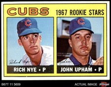 1967 Topps #608 Rich Nye / John Upham Cubs RCs RC 6 - EX/MT