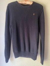 Polo by Ralph Lauren Sweater Boys Size L 16-18 Navy Cotton Knit Pullover