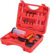 2 in 1 Brake Bleeder Kit with Hand Vacuum Pump with Gauge Adapters Automotive Br