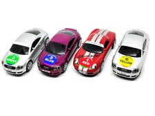 Four matched Scalextric cars 3 Audis 1 Porsche