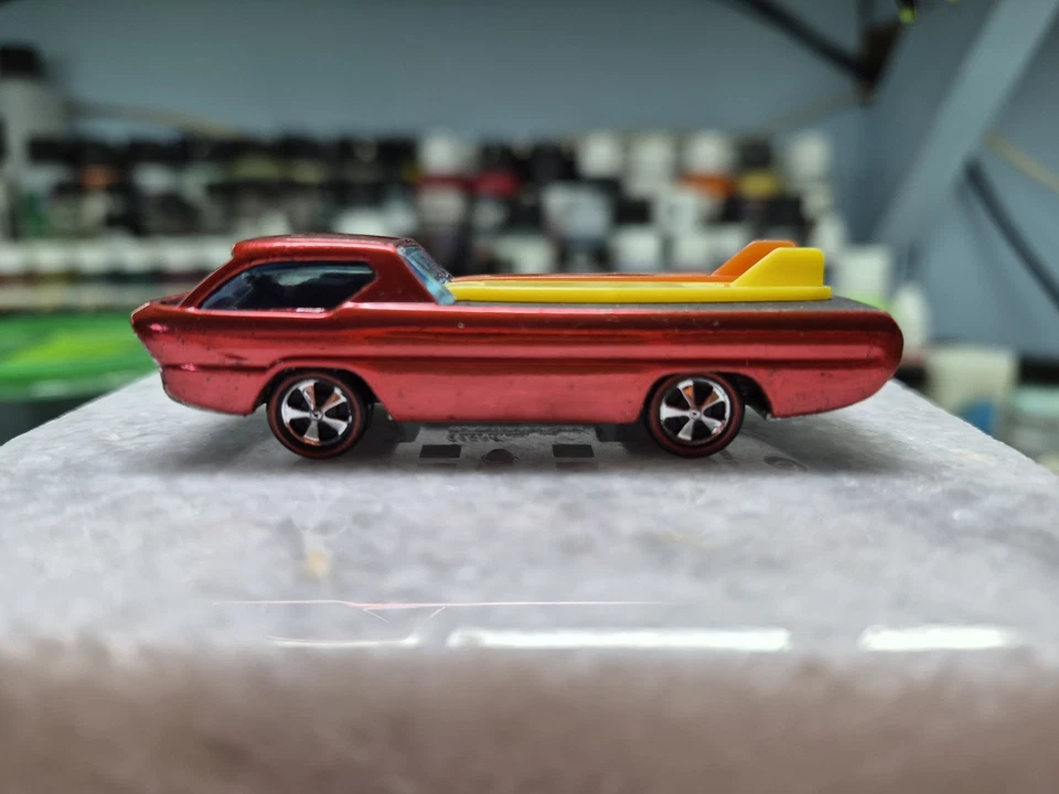 Hot Wheels Redline Restored Deora Spectraflame Watermelon Deep Dish wheels HK - Image 2 of 4