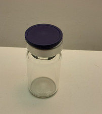 5mL Clear Glass Vial w/ Aluminum Seal plastic flip seal Box of 165
