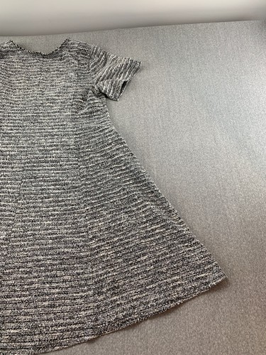 Lane Bryant Knobby Knit A-Line Dress Womens 22/24 Black White Flattering Career - Picture 6 of 12