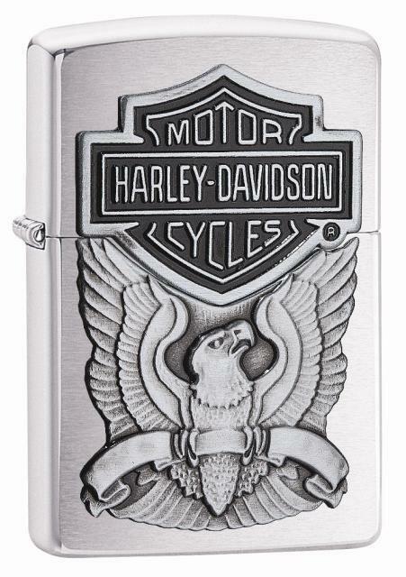 Zippo Harley Davidson Chrome Lighter With Emblem, 200HD.H284, New