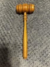 Vintage Wooden Gavel Judge Auctioneer Mallet Collectible  1  