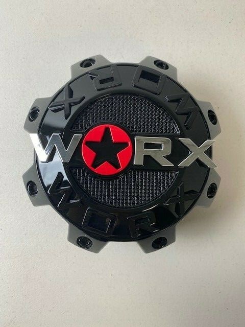 Worx By Ultra 8 Lug Gloss Black Wheel Center Cap 30171765F-A 2