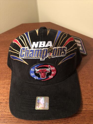 Vtg New 1998 Chicago Bulls Championship Locker Room Hat NBA The Last Dance - Picture 1 of 8