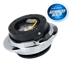 NEW NRG QUICK RELEASE GEN 2.2 BLACK BODY & SILVER RING SRK-220BK-SL