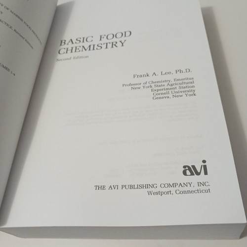 Basic Food Chemistry by Frank A. Lee, Paperback/Softcover 2nd Edition 1983 - Picture 14 of 21