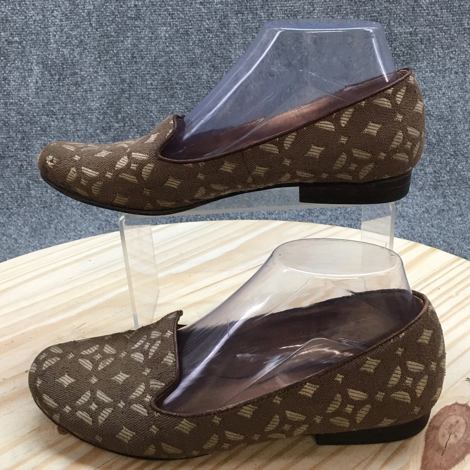 Туфли женские Fossil 8 повседневные балетки комфорт коричневая ткань без шнуровки низкий верх - Изображение 2 из 4