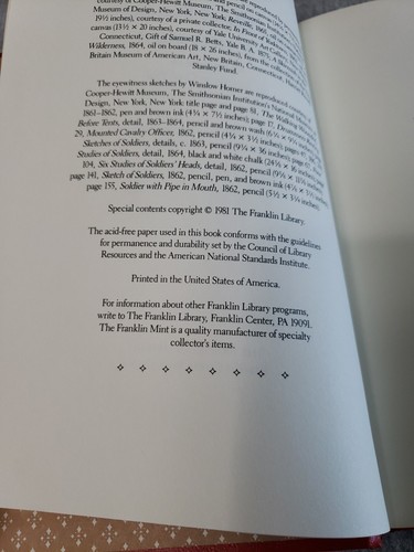 The Red Badge of Courage Stephen Crane Franklin Library 1981 Civil War - Imagen 10 de 10