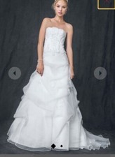 Davids Bridal  Wedding Dress White V9263 NWT Sz 16