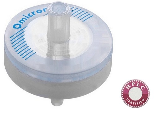Omicron® Nylon Spritzenfilter HPLC zertifiziert, 25 mm, 1,0 μm, unsteril 100/Pack