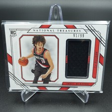 2020-21 PANINI NATIONAL TREASURES CJ ELLEBY ROOKIE MATERIALS CARD /99