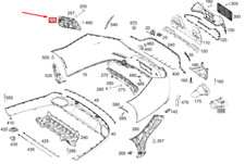 MERCEDES-BENZ CLS C257 Stoßstange hinten rechts Grundträger A2578805500