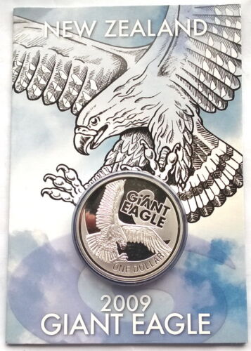 New Zealand 2009 Eagle Dollar Silver Coin,Proof,With Mint Pack - Picture 1 of 4