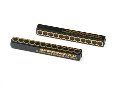 Arrowmax Chassis Droop Gauge Blocks (2) 10mm # Black Golden Edition 1/10 Car