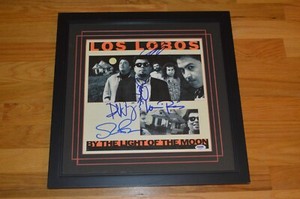 Los Lobos Autographed Vinyl LP Cover 18x18 Custom Framed  with PSA LOA