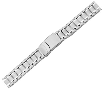 Minott > Uhrenarmband > Edelstahl matt / glänzend > silberfarben 