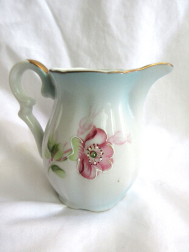 Kalk Porcelain Floral Creamer Hand Painted Marked 3.5" VGUC - Picture 3 of 9
