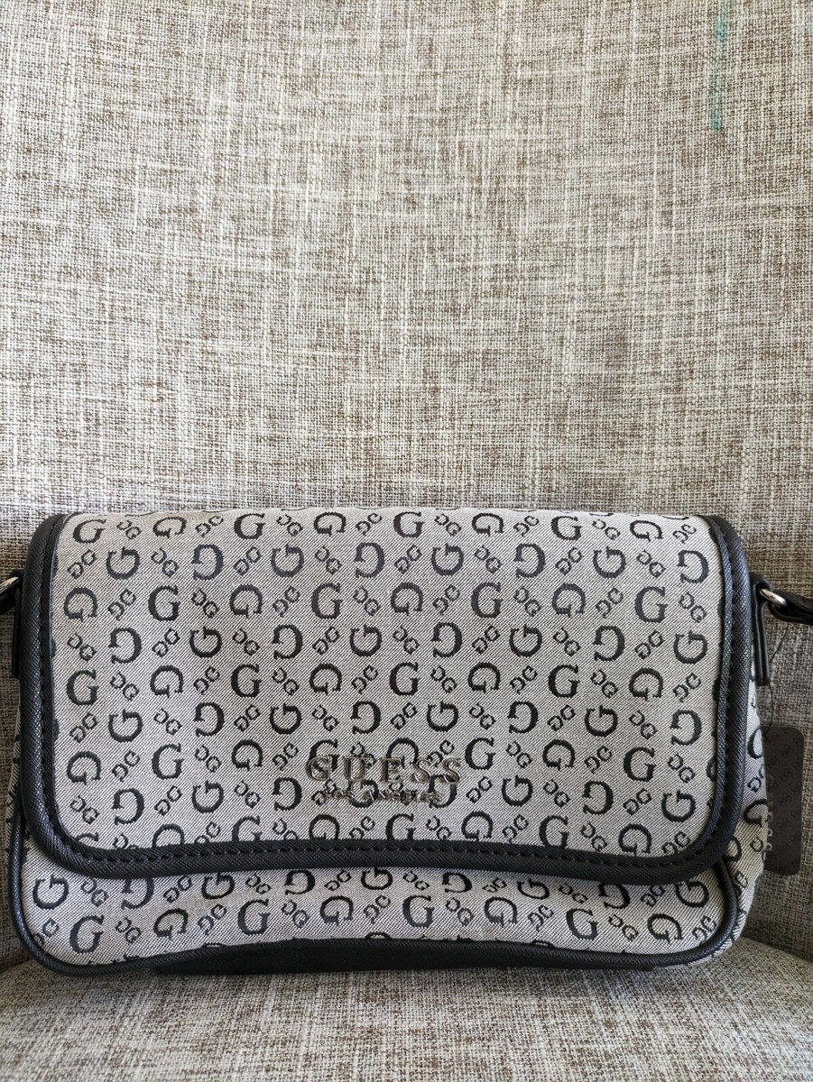 GUESS Draven Mini Crossbody Bag Flap Logo Embossed Shoulder Waist