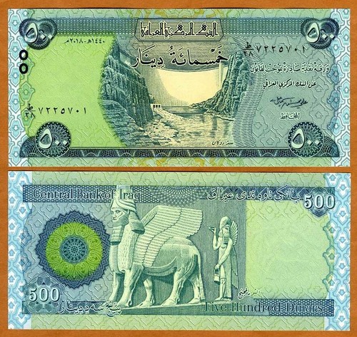 Iraq, 500 Dinars, 2018, P-New, New Date and Signature UNC - 第 1/1 張圖片