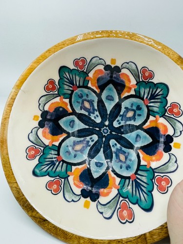 Gibson Home Wood & Melamine Bowl Salad Bowl Table Display California India Boho - Picture 4 of 8