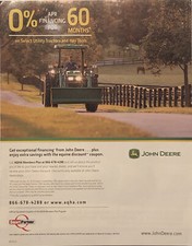 2010 John Deere Utility Tractor PRINT AD Hay Tools AQHA Member Discount - Horse