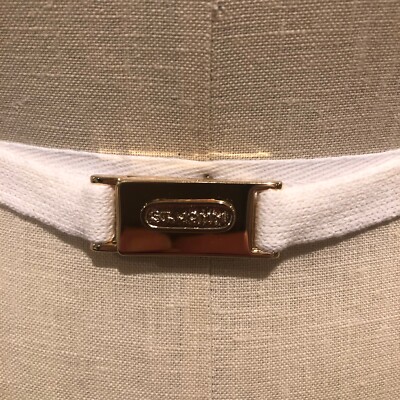 St. John White knitted belt with a clip buckle St. John white knitted Buckle belt | eBay main image 3